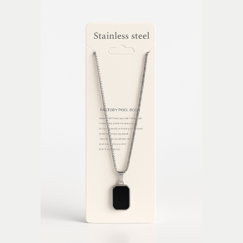 Black Square Neckless Pendent