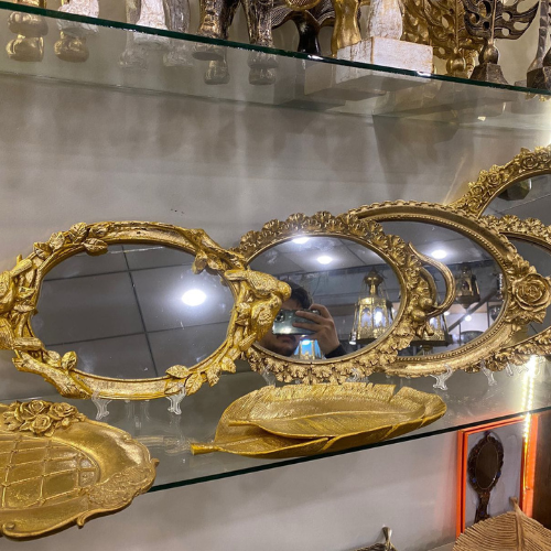 Antique Gold Oval Mirror