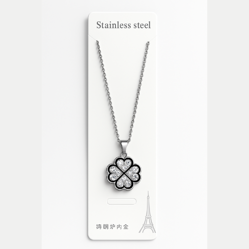 Moissanite Clover Pendant Necklace